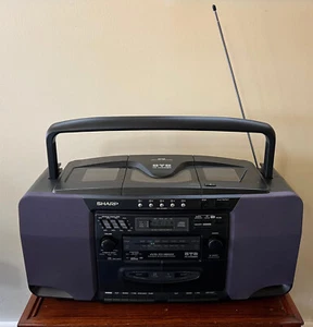 Vintage Sharp WQ-CH800 5 CD Changer Dual Cassette Deck Player AM FM Boombox - Picture 1 of 10