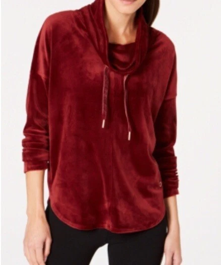 Calvin Klein Performance Women’s Cowl Neck Curved Hem Burgundy Pullover Medium - Image 1 of 1