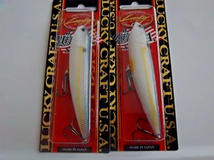 (LOT OF 2)-LUCKY CRAFT 4" & 1/2OZ SAMMY 100 TOPWATER LURES /SEXY CHARTREUSE SHAD - Picture 1 of 7