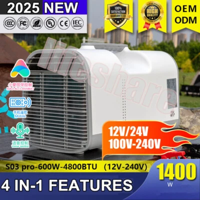 MARKENLOS 4in1 4800BTU 12V/24V/220V Tragbare Klimageräte Mobile Klimaanlage Klimaanlagen