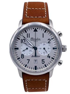 Orologio Mondia Italy Crono Aviator Acciaio Mi781SLM/260 Scontatissimo Nuovo - Immagine 1 di 4