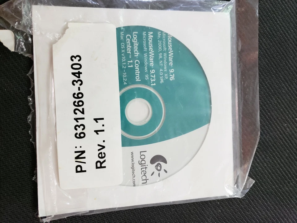 Logitech MouseWare 9.76 9.73.1 Control Center CD - Scratch Free Disc #XD14 - Image 1 of 2