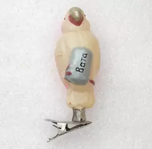 Antik Vintage Glas UdSSR Weihnachtsschmuck Weihnachtsspielzeug Baumschmuck Papagei - Bild 1 von 7