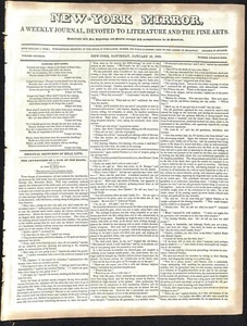 New-York Mirror Weekly Journal Literatur Fine Arts Zeitung 1.12.1839 - Bild 1 von 5