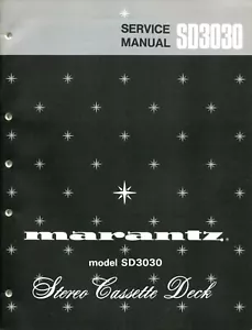 Vintage Marantz Modell SD-3030 Stereo Kassettendeck Serviceanleitung - Bild 1 von 3