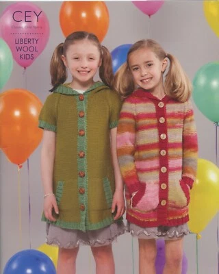 CEY Classic Elite Yarns Knitting Pattern Book 9197 Liberty Wool Kids - 6 Designs - Image 1 of 4