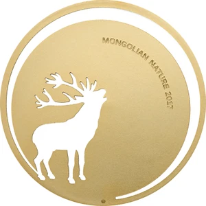 2017 Mongolian Nature - Roaring Deer - Mongolian Nature Silver Coin 500 Togrog - Picture 1 of 3