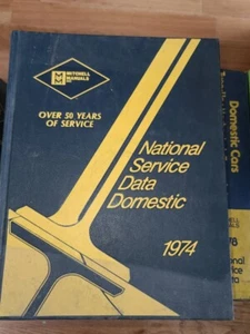 1974 National Service Data MANUAL / National Automotive Service Mitchell Manuals - Foto 1 di 1