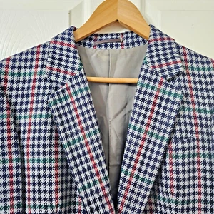 Burberrys London Wool Silk Smart Tailored Tweed Blazer Jacket Womens Size 14 Reg - Picture 1 of 7