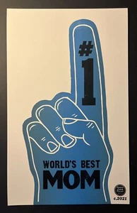 #1 World’s Best Mom Hatch Show Print Poster Nashville Rare - Blue - Bild 1 von 1