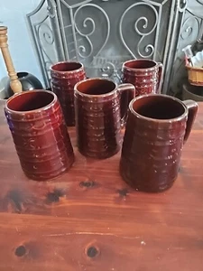 Vintage 1960er MCM MARCREST DAISY DOT Steinzeug Floral German Beer Stein Kaffeebecher 5 - Bild 1 von 4
