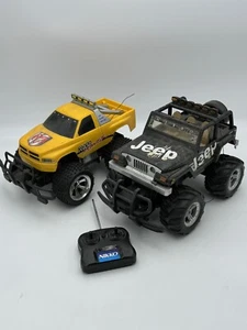 Vintage NIKKO Jeep Wrangler RC | Dodge Ram RC | 1 Remote | 2 Batteries Untested - Picture 1 of 17