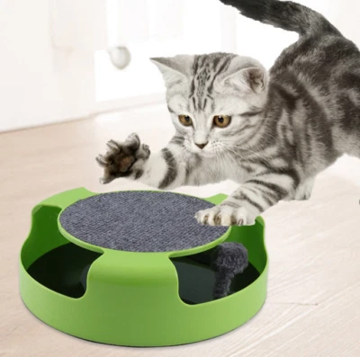 Automatic Cat Toys Catch The Plush Mouse Turntable Cats Disc Turntable Cats Toy