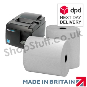 BOX OF 20 TILL ROLLS for the Star TSP100 80mm x 80mm Thermal Paper Printer Rolls - Picture 1 of 4
