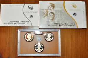 United States Mint 2016-S Presidental $1 Coins Set w/Box & COA - Picture 1 of 2