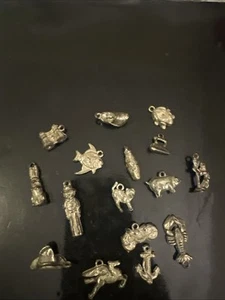Vintage Lot Cracker Jack Gumball Prize Toy Charm Metal 1930-1980 Various Prizes - Picture 1 of 9