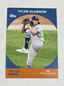 2022 Topps 582 Montgomery Club Baseball #20 - Tyler Glasnow - Tampa Bay Rays - Picture 1 of 2