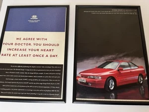Publicité encadrée originale Hyundai Soupe Turbo SE 1995 magazine homme grotte rare rétro - Photo 1/3