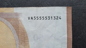 50 Euro 2017 VA-serie, Draghi Sign, VF, number!! "55555" - Picture 1 of 3
