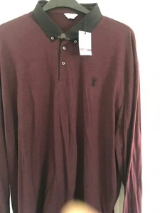 Next long Sleeved Purple Polo shirt - 4xl slim fit - Picture 1 of 2