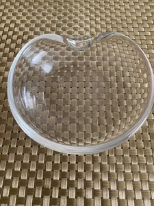 Elsa Peretti for Tiffany & Co Thumb Print Art Glass Dish Bowl Clear Glass Signed - Picture 1 of 9