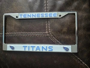 Tennessee TItans License Plate Frame Chrome NFL New Without Tags - Picture 1 of 2
