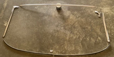 85 JEEP J10 GRAND WAGONEER CHEROKEE PARA-BRISA EXTERIOR CONJUNTO DE MOLDURA ACABAMENTO CROMADO - Imagem 1 de 4