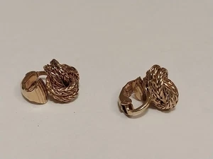 Pendientes de clip vintage grande Alemania tono oro - Imagen 1 de 5