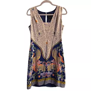 Anthropologie X Anna Sui 100% Silk Sheath Dress Lined Size 2  - Picture 1 of 6