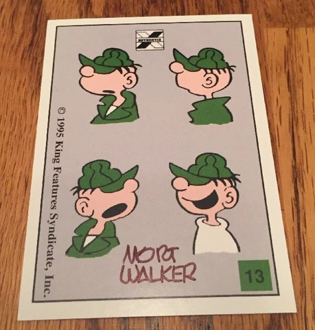 MORT WALKER Artist Creator Signed Autograph 1995 Beetle Bailey Trading Card #13 Cover