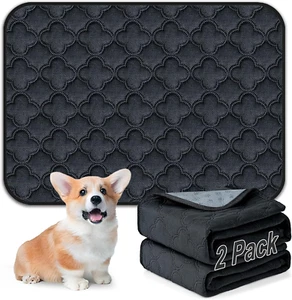 Washable Pee Pads for Dogs - 2 Pack Reusable Pee Pads,Waterproof Puppy Pads,Pet - Picture 1 of 12