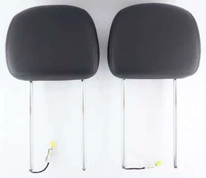 10 - 20 Dodge Grand Caravan Driver Passenger Active Headrest Set Black Vinyl - Picture 1 of 12