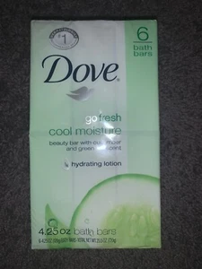 Dove Bath Beauty Bars. 6 Bars.  Cool Moisture - Picture 1 of 4