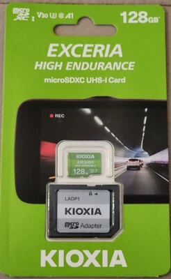 KIOXIA EXCERIA HIGH ENDURANCE MEMORY MICRO SD CARD 128 GB FOR HIGH QUALITY VIDEO - Image 1 of 2