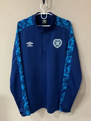 Heart Of Midlothian 1/3 Zip Football Pullover Sweatshirt Umbro Soccer Size L - Image 1 of 4
