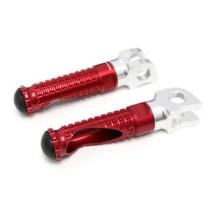 Red CNC MPRO Front Foot Pegs For Suzuki GSXR 750 06-14 15 16 17 18 19 20 21 22 - Picture 1 of 7