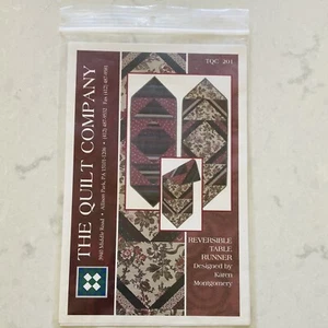 The Quilt Company REVERSIBLE TABLE RUNNER Pattern TQC # 201 (1996) Like New - Picture 1 of 3