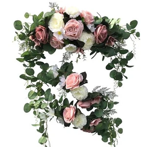 Wedding Arch Flowers,3Pcs Set White Rose Decorative Floral Swags, Artificial ... - Picture 1 of 5
