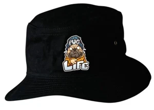 Cute Funny Pug life Pug dog design B Bucket Hat small / medium - Picture 1 of 3