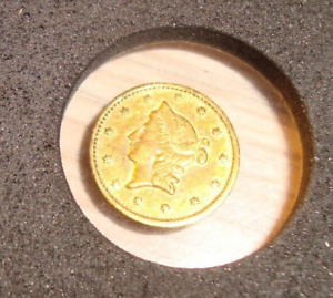 California Small Denomination GOLD 1853 Liberty Head Gold Half Dollar-Round DOL.