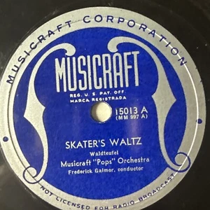 10" 78 RPM-Musicraft Pops Orchestra-Skater's Waltz/Viennese Waltz/15013 - Foto 1 di 4