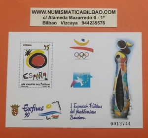 1990 SELLO PRUEBA DE LUJO EDIFIL Nº 22 EXFIME 90 MEDITERRANEO BARCELONA MIRO SC - Imagen 1 de 1