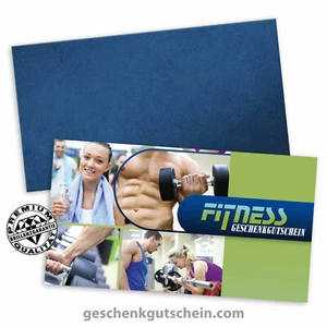 Gutscheinkarten "Standard" mit Kuverts für Fitnesscenter Bewegung Sport FI1201 - Bild 1 von 3