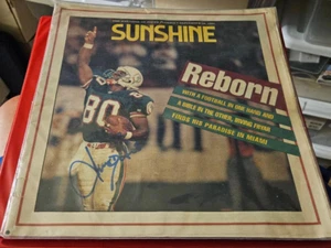 Revista Sunshine autografiada a mano por Irving Fryar septiembre 1995 Miami Dolphins - Imagen 1 de 1