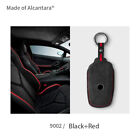 Make Of Alcantara Car Key Case For Bmw X3 X4 F16 F15 F10 F80 F87-Black And Red