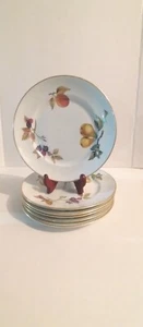Juego de 6 platos de ensalada Royal Worcester Evesham Gold 8" melocotones bayas peras - Imagen 1 de 5