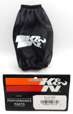 Cubierta de filtro de aire K&N RC-9310DK negra prefiltro envoltura 5,875" de alto x 4,75 de diámetro Foto 1 de 3