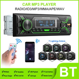 Retro Autoradio Bluetooth Freisprecheinrichtung USB FM AUX MP3 1 DIN Oldtimer - Bild 1 von 14