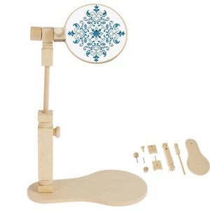 Wooden Embroidery Stand Adjustable Embroidery Hoop Stand Hands-Free Cross π‘ - Picture 1 of 10