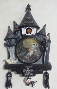 Disney The Nightmare before Christmas pendulum Wall clock Tested from Japan Rare